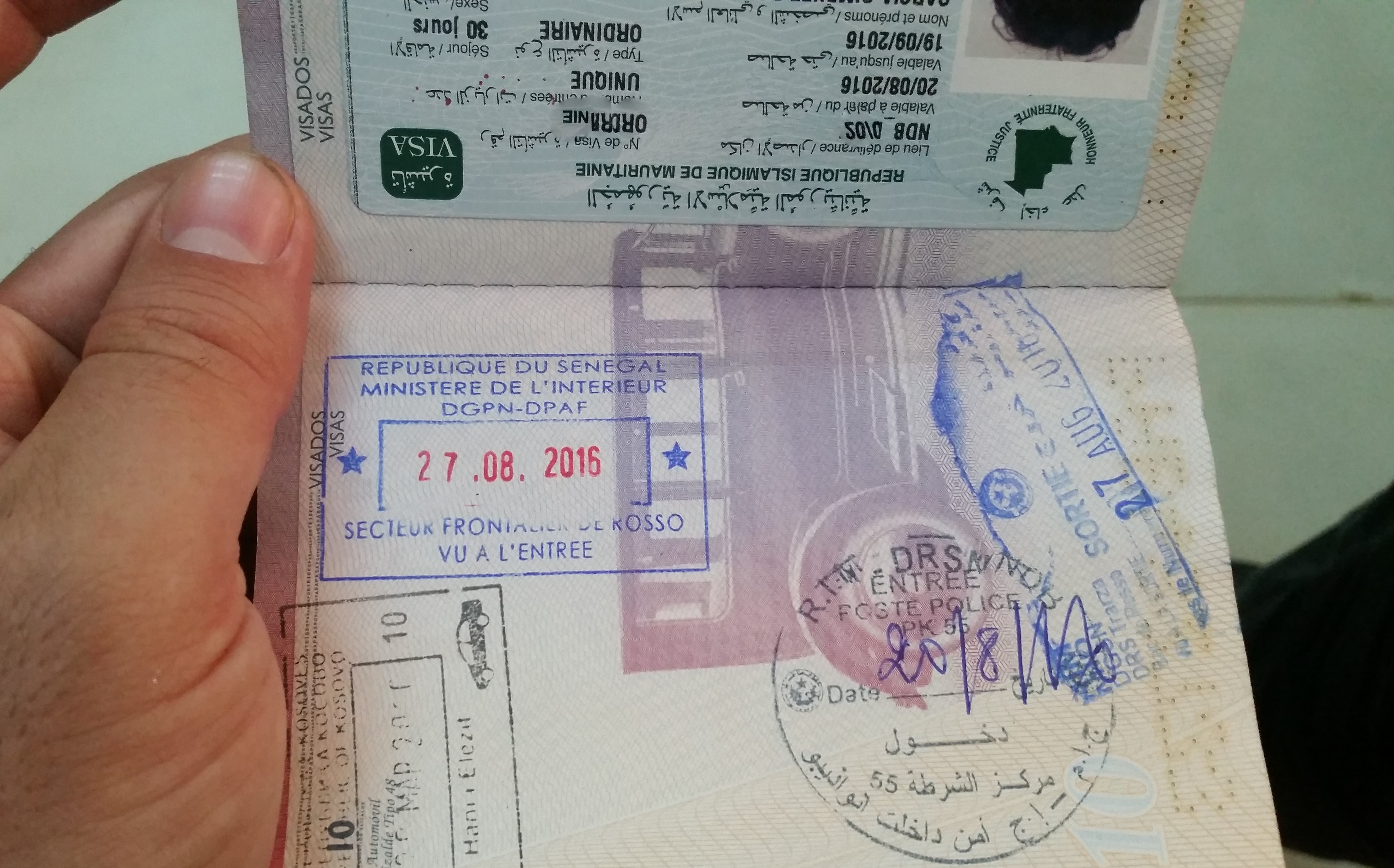 Passport with stamps and visas
